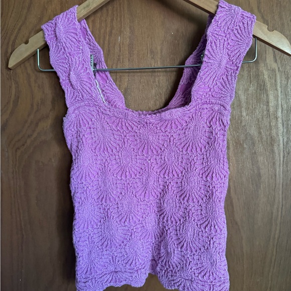 Free People Purple “Love Letter Cami,” Stretch Fitted Tank Top, XS/S - Picture 1 of 3